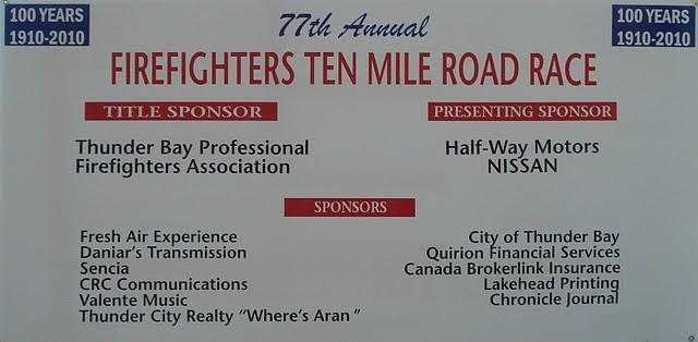 Fire Fighters Ten Mile Road Race Supporters
